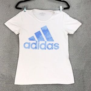 Adidas AMPLIFIER TEE Short Sleeve in White and Blue Size XS TP